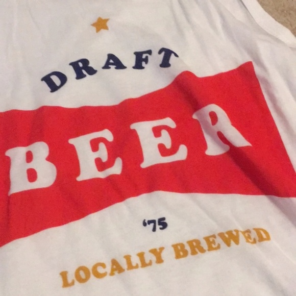 PacSun Draft Beer Locally Graphic Sleeveless Top - Picture 2 of 2